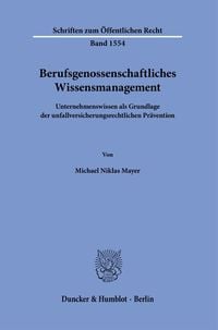 Produktbild: Berufsgenossenschaftliches Wissensmanagement