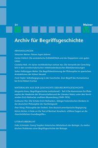 Produktbild: Archiv f&uuml;r Begriffsgeschichte. Band 54