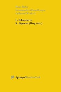 Bild vom Artikel Gesammelte Abhandlungen III - Collected Works III vom Autor Hans Hahn