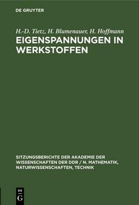 Produktbild: Eigenspannungen in Werkstoffen
