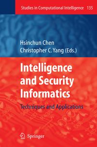 Produktbild: Intelligence and Security Informatics