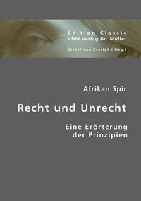Produktbild: Spir, A: Recht und Unrecht