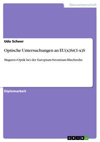 Produktbild: Optische Untersuchungen an EU(x)Sr(1-x)S