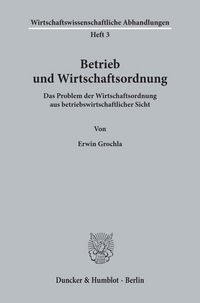 Produktbild: Betrieb und Wirtschaftsordnung.