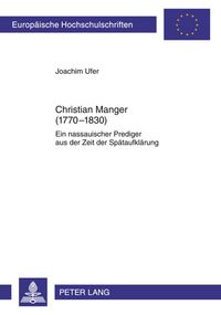 Produktbild: Christian Manger (1770-1830)