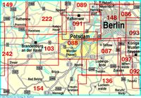 Radwander- und Wanderkarte Potsdamer Havelseen, Blütenstadt Werder und Umgebung 1 : 35 000