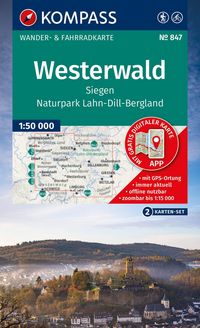 Produktbild: KOMPASS Wanderkarten-Set 847 Westerwald, Siegen, Naturpark Lahn-Dill-Bergland (2 Karten) 1:50.000
