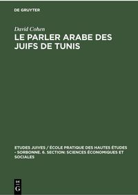 Produktbild: Le parler arabe des Juifs de Tunis