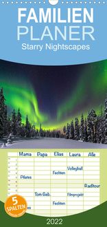 Produktbild: Starry Nightscapes - Familienplaner hoch (Wandkalender 2022 , 21 cm x 45 cm, hoch)