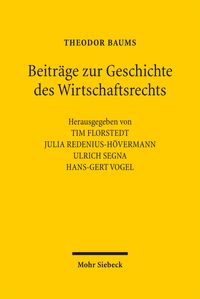 Produktbild: Beitr&auml;ge zur Geschichte des Wirtschaftsrechts