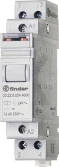 Produktbild: Finder Stromsto&szlig;-Schalter Hutschiene 20.22.8.024.4000 2 Schlie&szlig;er 24 V/AC 1St.