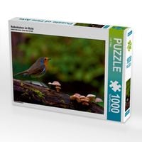 Produktbild: CALVENDO Puzzle Rotkehlchen im Wald | 1000 Teile Lege-Gr&ouml;&szlig;e 64x48cm Foto-Puzzle f&uuml;r gl&uuml;ckliche Stunden