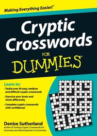 Produktbild: Sutherland, D: Cryptic Crosswords For Dummies
