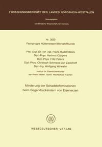 Produktbild: Minderung der Schadstoffemissionen beim Gegendrucksintern von Eisenerzen