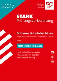 Produktbild: STARK Mathematik - Mittlerer Schulabschluss (MSA) 2027 NRW Hauptschule Typ B/ Gesamtschule/Sekundarschule - Pr&uuml;fungsvorbereitung