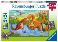 Bild vom Artikel Puzzle Ravensburger Spielende Dinos 2 X 24 Teile vom Autor 