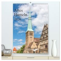 Produktbild: Altes Hameln (hochwertiger Premium Wandkalender 2026 DIN A2 hoch), Kunstdruck in Hochglanz