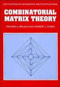 Produktbild: Combinatorial Matrix Theory