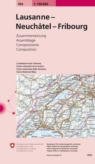 Produktbild: Swisstopo 1 : 100 000 Lausanne - Bern