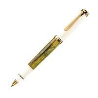 Pelikan Tintenroller Souverän® R400, 24-Karat vergoldete Zierelemente, Schildpatt-Weiß