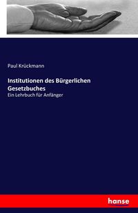Produktbild: Institutionen des B&uuml;rgerlichen Gesetzbuches