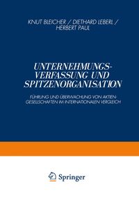Produktbild: Unternehmungsverfassung und Spitzenorganisation