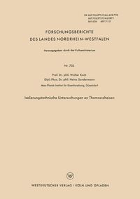 Produktbild: Isolierungstechnische Untersuchungen an Thomasroheisen