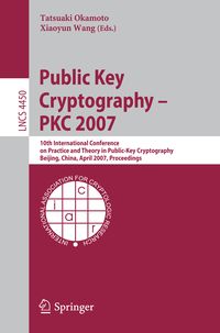 Produktbild: Public Key Cryptography - PKC 2007