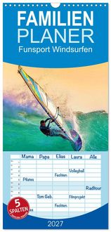 Produktbild: Familienplaner 2027 - Funsport Windsurfen mit 5 Spalten (Wandkalender, 21 x 45 cm) CALVENDO