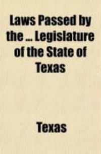Produktbild: Laws of the Legislature of the State of Texas