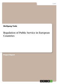 Produktbild: Regulation of Public Service in European Countries