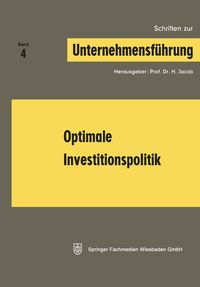 Produktbild: Optimale Investitionspolitik