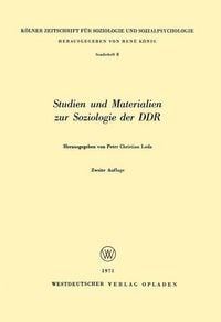 Produktbild: Studien und Materialien zur Soziologie der DDR