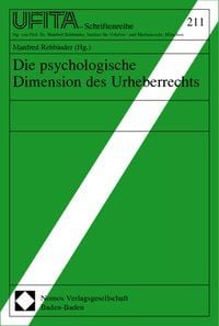 Produktbild: Die psychologische Dimension des Urheberrechts