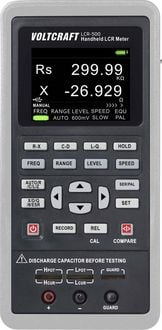 Produktbild: VOLTCRAFT LCR-500 LCR Messbrücke digital Datenlogger CAT I Anzeige (Counts): 40000