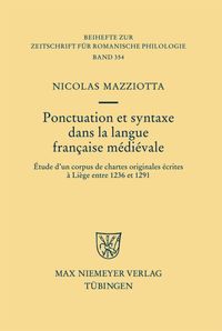 Produktbild: Ponctuation et syntaxe dans la langue fran&ccedil;aise m&eacute;di&eacute;vale