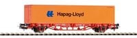Produktbild: Piko H0 57700 Tragwagen DC Hapag Lloyd der DB Cargo