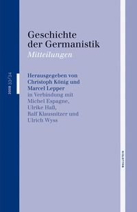 Produktbild: Geschichte der Germanistik. Mitteilungen