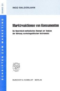 Produktbild: Marktreaktionen von Konsumenten.