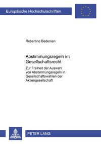 Produktbild: Abstimmungsregeln im Gesellschaftsrecht