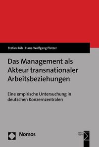 Produktbild: Das Management als Akteur transnationaler Arbeitsbeziehungen