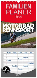 Produktbild: Familienplaner 2026 - Motorrad Rennsport mit 5 Spalten (Wandkalender, 21 x 45 cm) CALVENDO