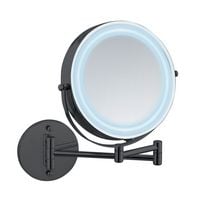 Produktbild: Power-Loc&reg; LED Wandspiegel Mod. Lumi Schwarz, mit 5-fach Vergr&ouml;&szlig;erung
