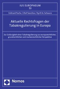 Produktbild: Aktuelle Rechtsfragen der Tabakregulierung in Europa
