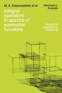 Produktbild: Integral operators in spaces of summable functions
