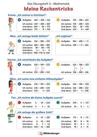 Produktbild: Das &Uuml;bungsheft Mathematik 3 - Poster Meine Rechentricks