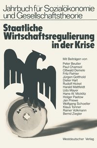Produktbild: Staatliche Wirtschaftsregulierung in der Krise