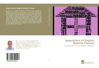 Produktbild: Acquisition of English Relative Clauses