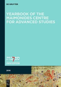 Produktbild: Yearbook of the Maimonides Centre for Advanced Studies. 2016