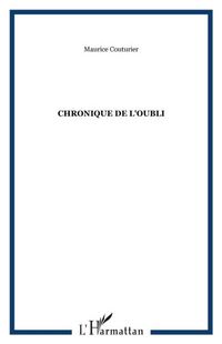 Produktbild: Chronique de l'oubli